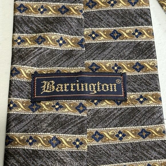 Vintage Silk Barrington Men's Neck Tie Made in USA 4" x 60" - Picture 4 of 7